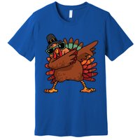 Dabbing Turkey Thanksgiving Day Pilgrim Funny Dab Gift Premium T-Shirt