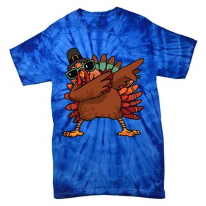 Dabbing Turkey Thanksgiving Day Pilgrim Funny Dab Gift Tie-Dye T-Shirt