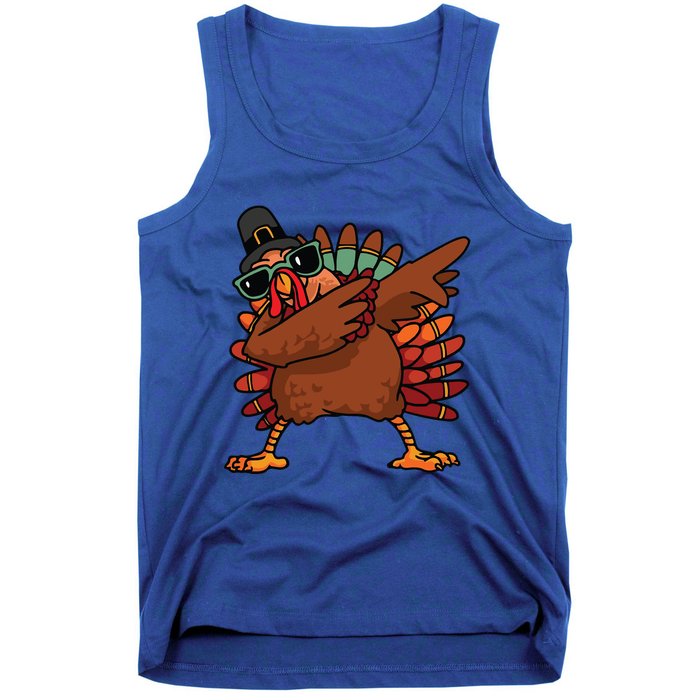 Dabbing Turkey Thanksgiving Day Pilgrim Funny Dab Gift Tank Top