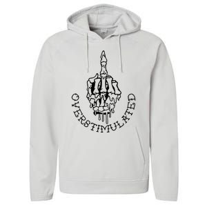 DonT Talk To Me When IM Overstimulated Skeleton Halloween Performance Fleece Hoodie