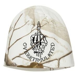 DonT Talk To Me When IM Overstimulated Skeleton Halloween Kati - Camo Knit Beanie