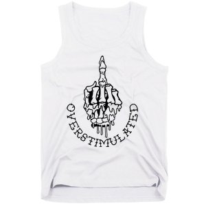 DonT Talk To Me When IM Overstimulated Skeleton Halloween Tank Top