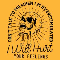 DonT Talk To Me When IM Overstimulated Skeleton Halloween Pom Pom 12in Knit Beanie