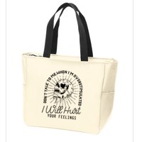 DonT Talk To Me When IM Overstimulated Skeleton Halloween Zip Tote Bag