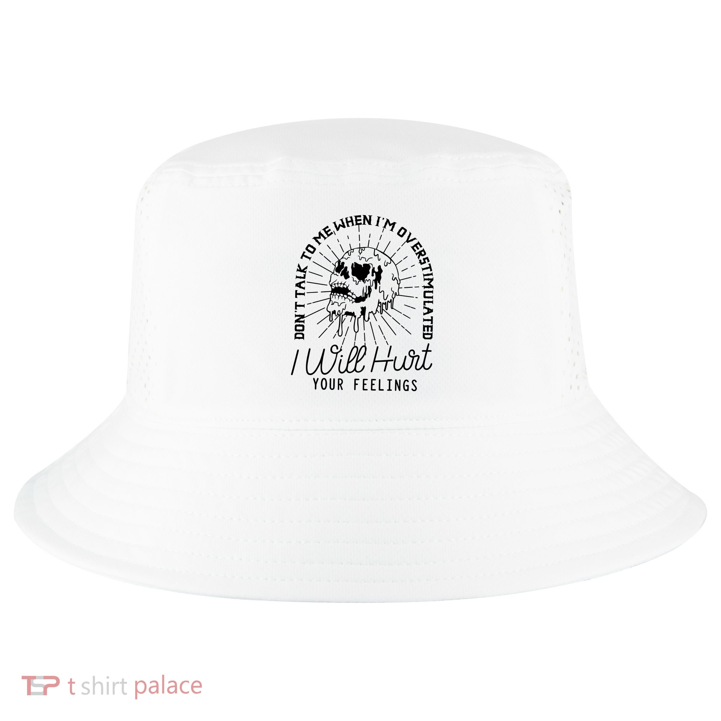 DonT Talk To Me When IM Overstimulated Skeleton Halloween Cool Comfort Performance Bucket Hat