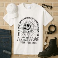 DonT Talk To Me When IM Overstimulated Skeleton Halloween Tall T-Shirt