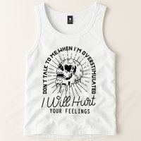 DonT Talk To Me When IM Overstimulated Skeleton Halloween Tank Top