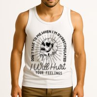 DonT Talk To Me When IM Overstimulated Skeleton Halloween Tank Top