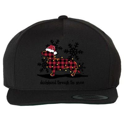 Dachshund Through The White Snow Retro Dachshund Lover Owner Meaningful Gift Wool Snapback Cap