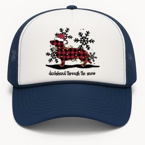 Dachshund Through The White Snow Retro Dachshund Lover Owner Meaningful Gift Trucker Hat