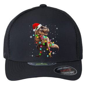 Dinosaur Trex Tree Christmas Sweater Xmas Pet Dino Trex Flexfit Unipanel Trucker Cap