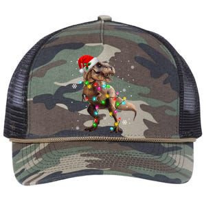 Dinosaur Trex Tree Christmas Sweater Xmas Pet Dino Trex Retro Rope Trucker Hat Cap