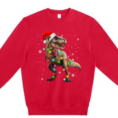 Dinosaur Trex Tree Christmas Sweater Xmas Pet Dino Trex Premium Crewneck Sweatshirt