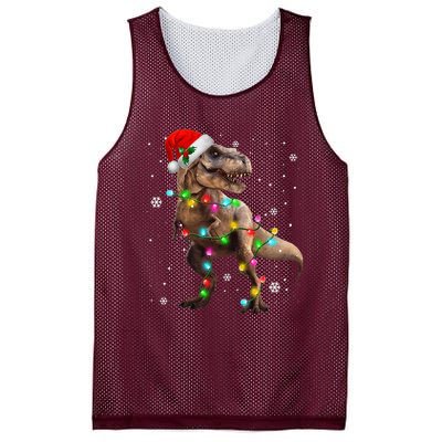 Dinosaur Trex Tree Christmas Sweater Xmas Pet Dino Trex Mesh Reversible Basketball Jersey Tank