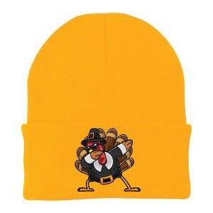 Dabbing Turkey Thanksgiving Day Pilgrim Funny Dab Funny Gift Knit Cap Winter Beanie