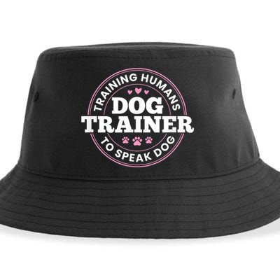 Dog Trainer Training Humans To Speak Dog Cute Funny Trainer Sustainable Bucket Hat