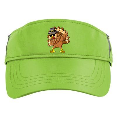 Dabbing Turkey Thanksgiving Day Pilgrim Funny Dab Cute Gift Adult Drive Performance Visor