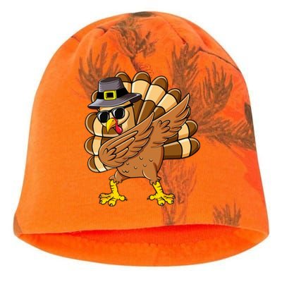 Dabbing Turkey Thanksgiving Day Pilgrim Funny Dab Cute Gift Kati - Camo Knit Beanie