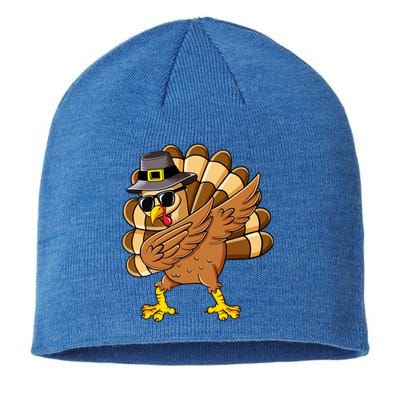 Dabbing Turkey Thanksgiving Day Pilgrim Funny Dab Cute Gift Sustainable Beanie