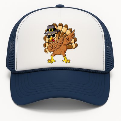 Dabbing Turkey Thanksgiving Day Pilgrim Funny Dab Cute Gift Trucker Hat