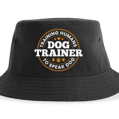 Dog Trainer Training Humans To Speak Dog Funny Trainer Sustainable Bucket Hat