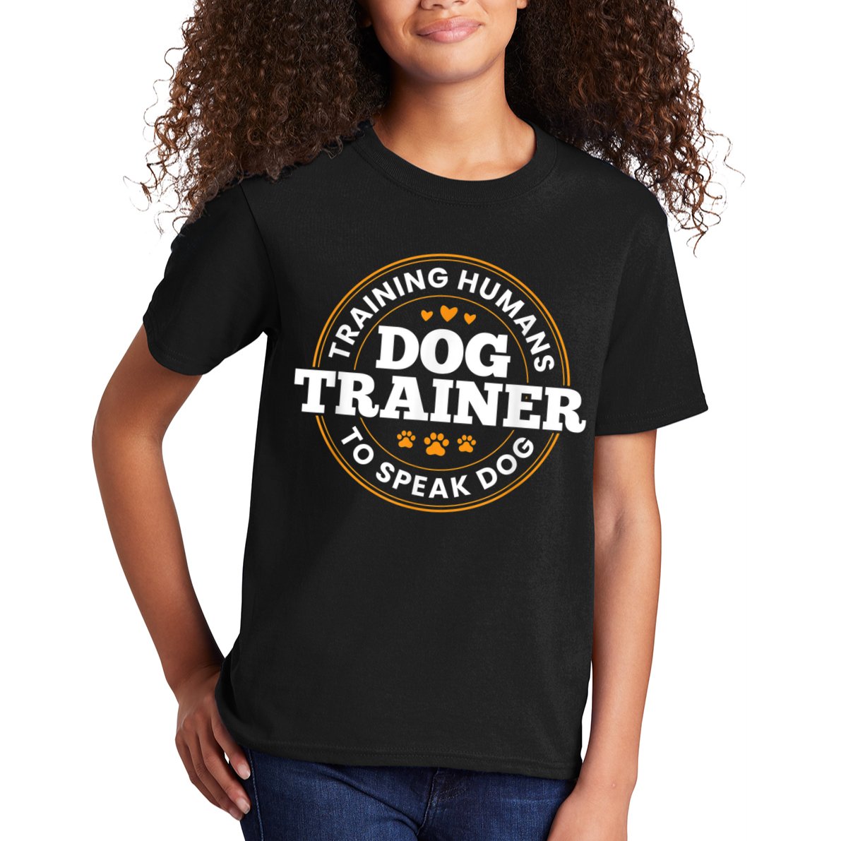 Dog Trainer Training Humans To Speak Dog Funny Trainer Kids T-Shirt