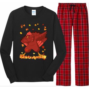 Dabbing Turkey Thanksgiving Day Turkey Day Dab Dance Fall Cute Gift Long Sleeve Pajama Set