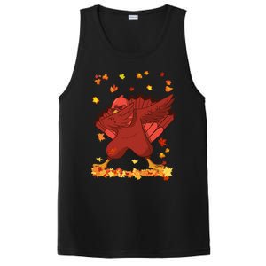 Dabbing Turkey Thanksgiving Day Turkey Day Dab Dance Fall Cute Gift PosiCharge Competitor Tank