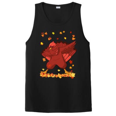 Dabbing Turkey Thanksgiving Day Turkey Day Dab Dance Fall Cute Gift PosiCharge Competitor Tank