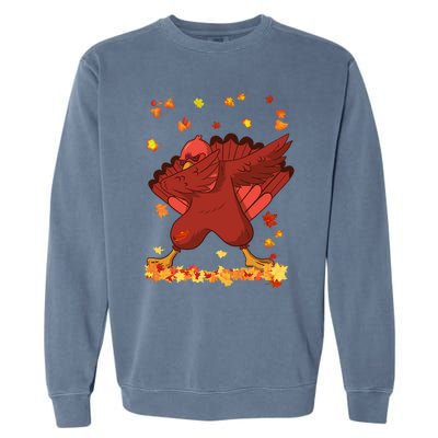 Dabbing Turkey Thanksgiving Day Turkey Day Dab Dance Fall Cute Gift Garment-Dyed Sweatshirt