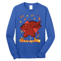 Dabbing Turkey Thanksgiving Day Turkey Day Dab Dance Fall Cute Gift Long Sleeve Shirt