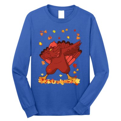 Dabbing Turkey Thanksgiving Day Turkey Day Dab Dance Fall Cute Gift Long Sleeve Shirt