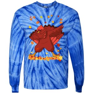 Dabbing Turkey Thanksgiving Day Turkey Day Dab Dance Fall Cute Gift Tie-Dye Long Sleeve Shirt