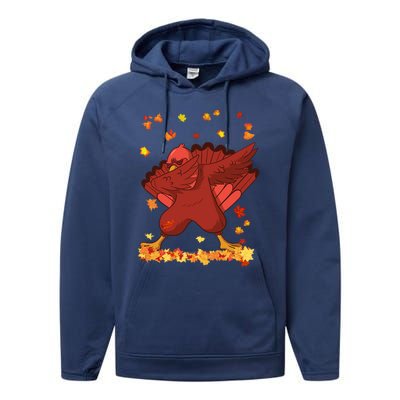 Dabbing Turkey Thanksgiving Day Turkey Day Dab Dance Fall Cute Gift Performance Fleece Hoodie