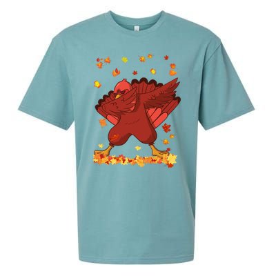 Dabbing Turkey Thanksgiving Day Turkey Day Dab Dance Fall Cute Gift Sueded Cloud Jersey T-Shirt