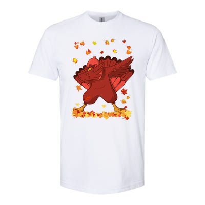 Dabbing Turkey Thanksgiving Day Turkey Day Dab Dance Fall Cute Gift Softstyle CVC T-Shirt