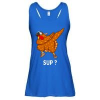 Dabbing Turkey Thanksgiving Great Gift Ladies Essential Flowy Tank