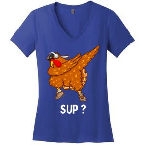 Dabbing Turkey Thanksgiving Great Gift Women's V-Neck T-Shirt