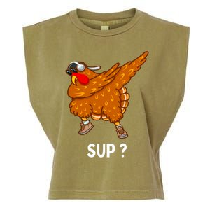 Dabbing Turkey Thanksgiving Great Gift Garment-Dyed Women's Muscle Tee