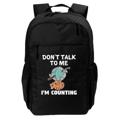 DonT Talk To Me IM Counting Funny Cat Knitting Daily Commute Backpack