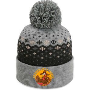 Dabbing Turkey Thanksgiving Gift The Baniff Cuffed Pom Beanie