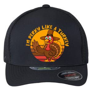 Dabbing Turkey Thanksgiving Gift Flexfit Unipanel Trucker Cap