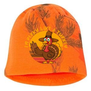 Dabbing Turkey Thanksgiving Gift Kati - Camo Knit Beanie