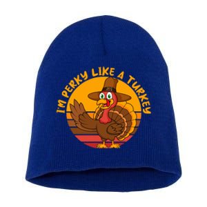 Dabbing Turkey Thanksgiving Gift Short Acrylic Beanie