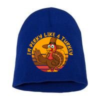 Dabbing Turkey Thanksgiving Gift Short Acrylic Beanie