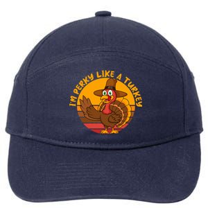 Dabbing Turkey Thanksgiving Gift 7-Panel Snapback Hat