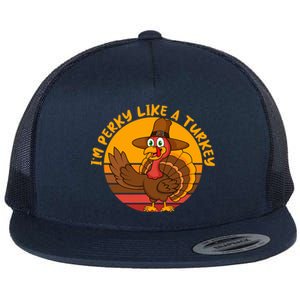 Dabbing Turkey Thanksgiving Gift Flat Bill Trucker Hat