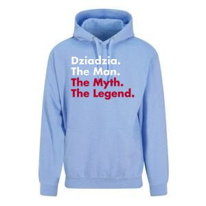 Dziadzia The The Myth The Legend Dad And Grandfather Gift Unisex Surf Hoodie