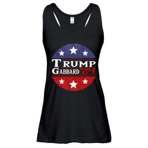 Donald Trump Tulsi Gabbard 2024 Conservative Us Flag Ladies Essential Flowy Tank