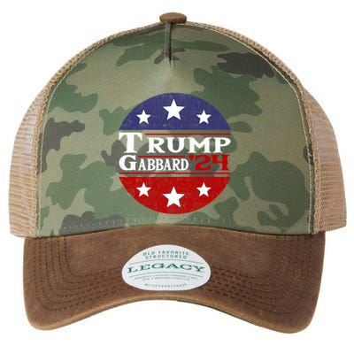 Donald Trump Tulsi Gabbard 2024 Conservative Us Flag Legacy Tie Dye Trucker Hat